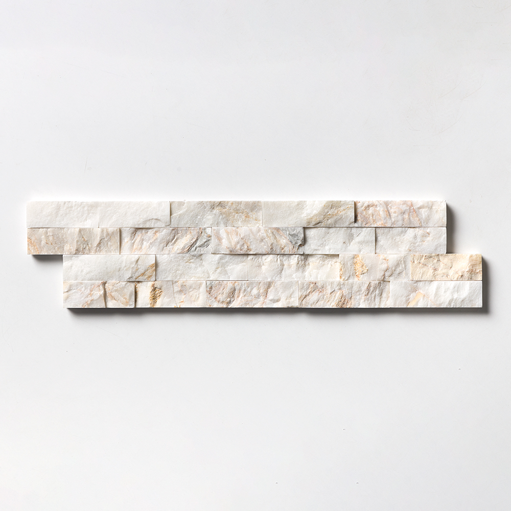 Calacatta Amber Rock Face Marble Ledger Panel 6×24 | Marble Systems ...