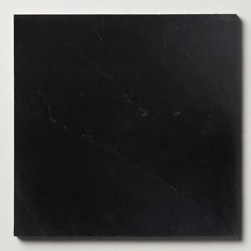 Black Honed Marble Tile | 12x12x3/8 | Marble Flooring | Black Marble