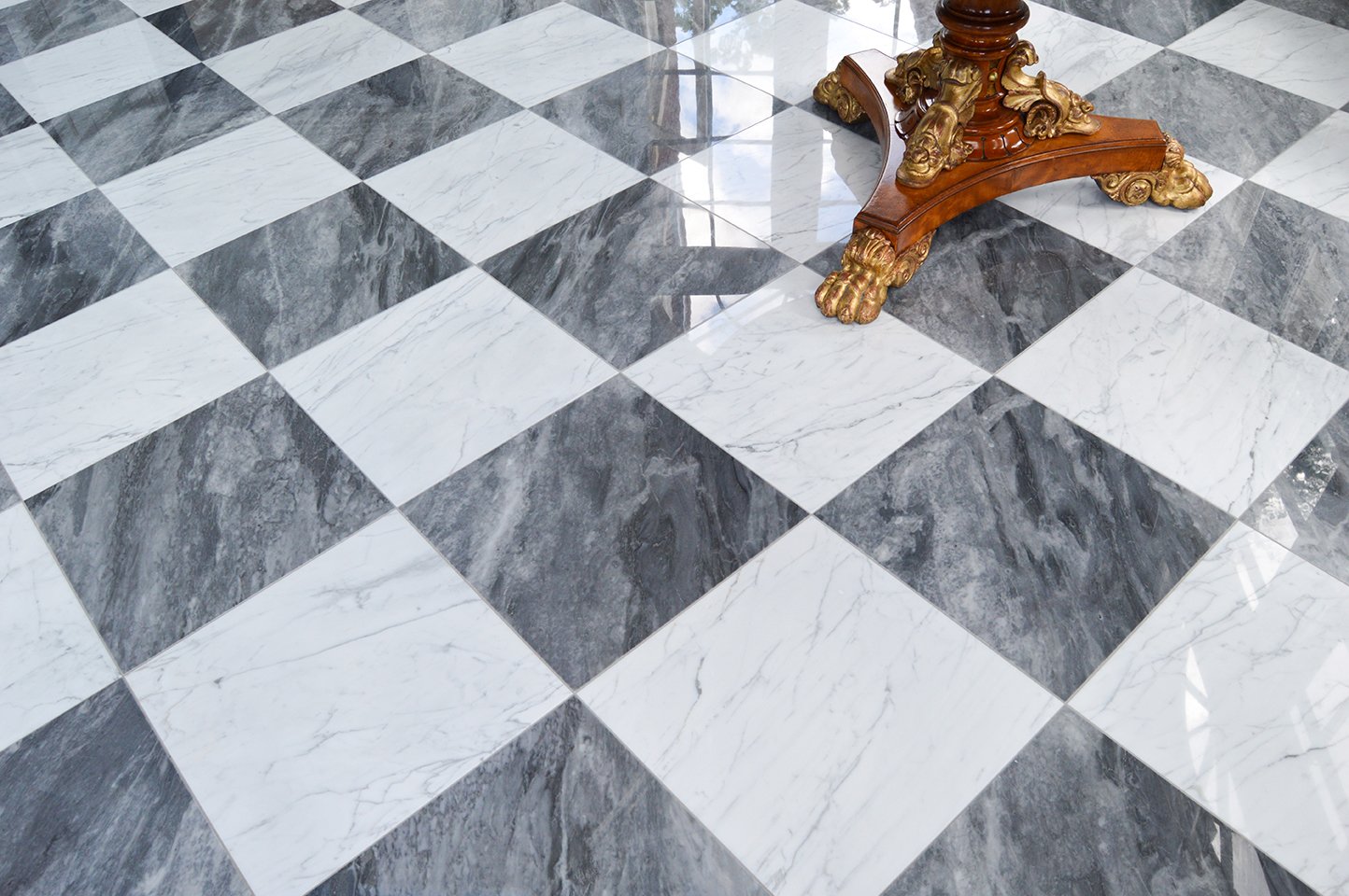Black And White Checkerboard Tile